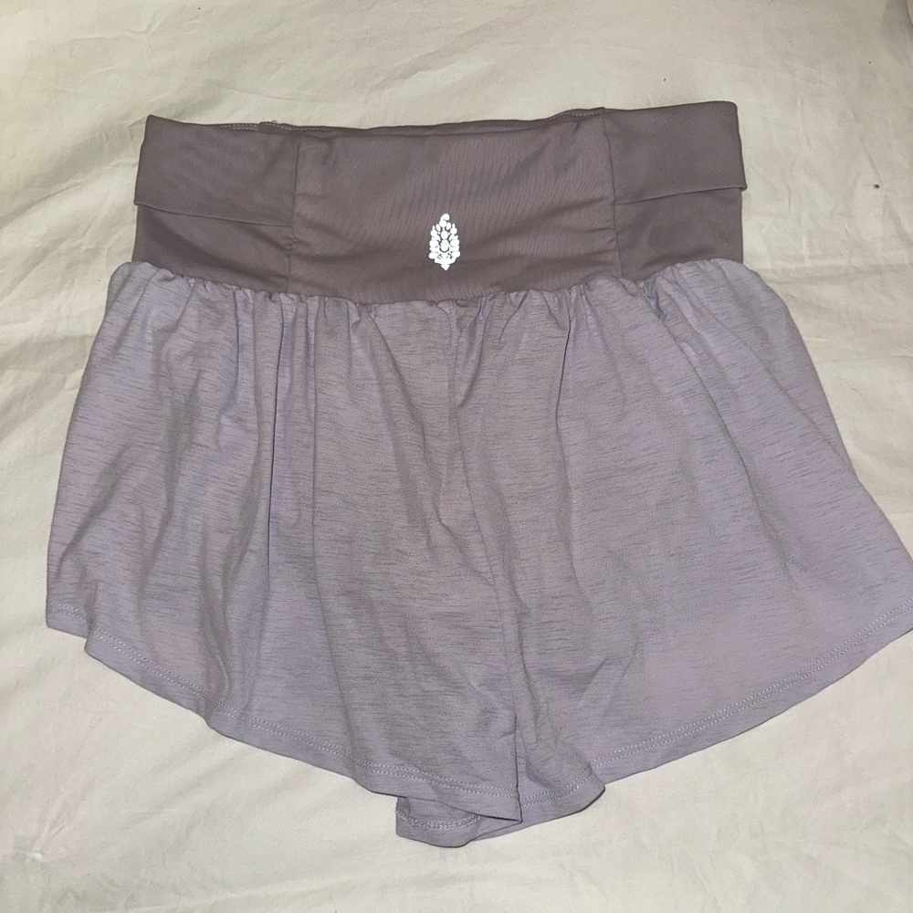Light as Air Run Shorts by Free People Movement in Lavender Shadow, Size Small